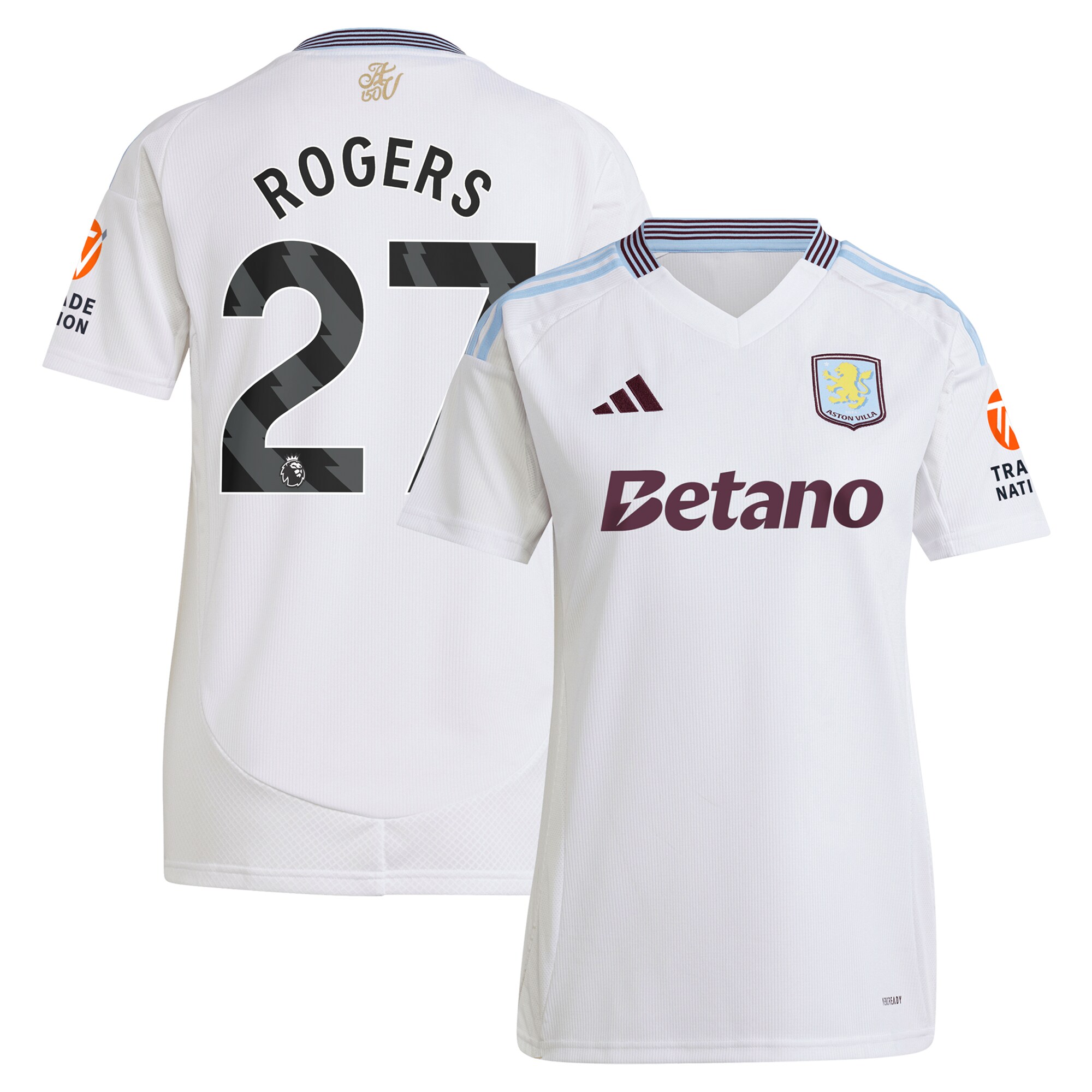 aston villa adidas away shirt 2024-25 – womens with rogers 27 printing Collection | Official Aston Villa Kits for Fans