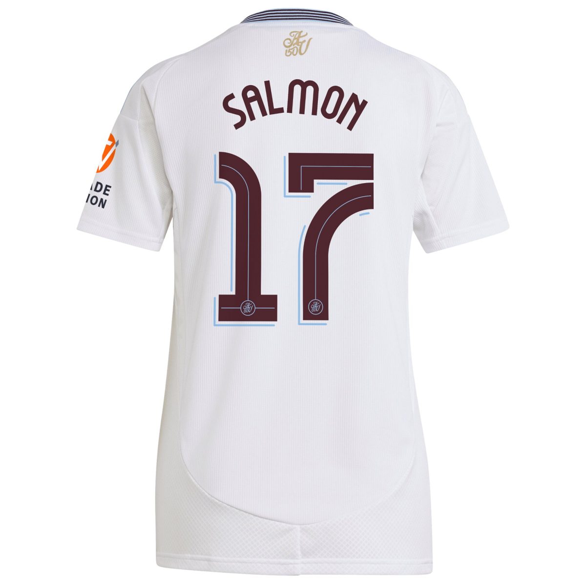 aston villa adidas away shirt 2024-25 – womens with salmon 17 cup printing Collection | Official Aston Villa Kits for Fans