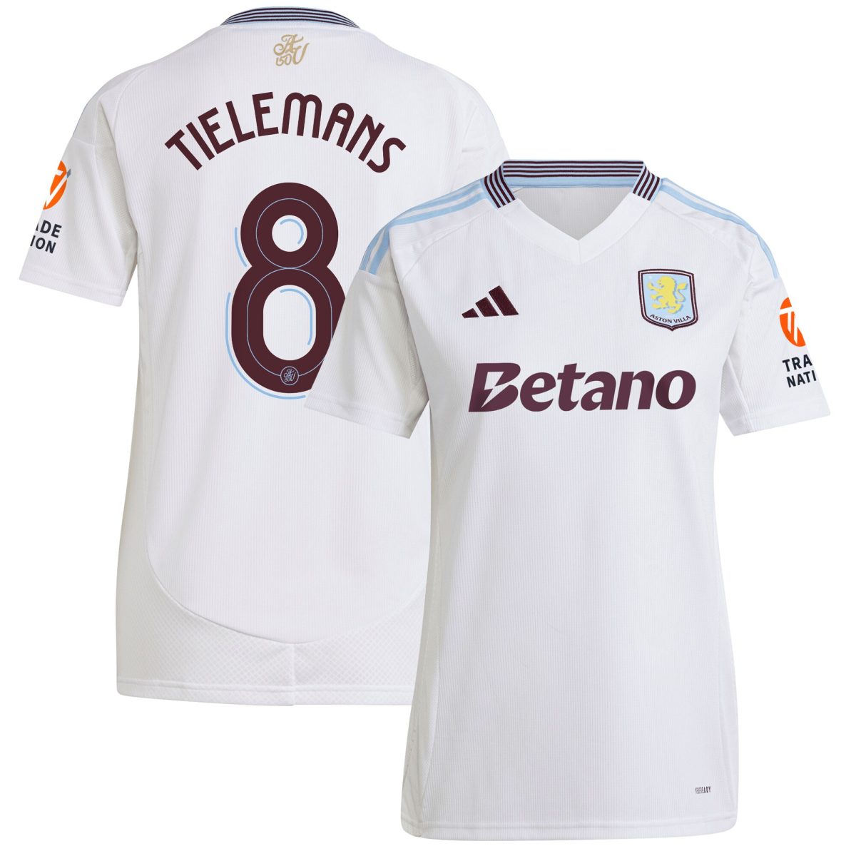 aston villa adidas away shirt 2024-25 – womens with tielemans 8 cup printing Collection | Official Aston Villa Kits for Fans