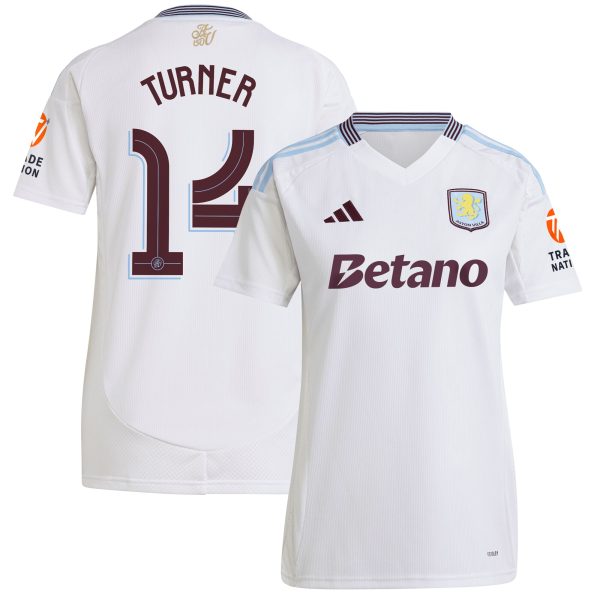 aston villa adidas away shirt 2024-25 – womens with turner 14 cup printing Collection | Official Aston Villa Kits for Fans
