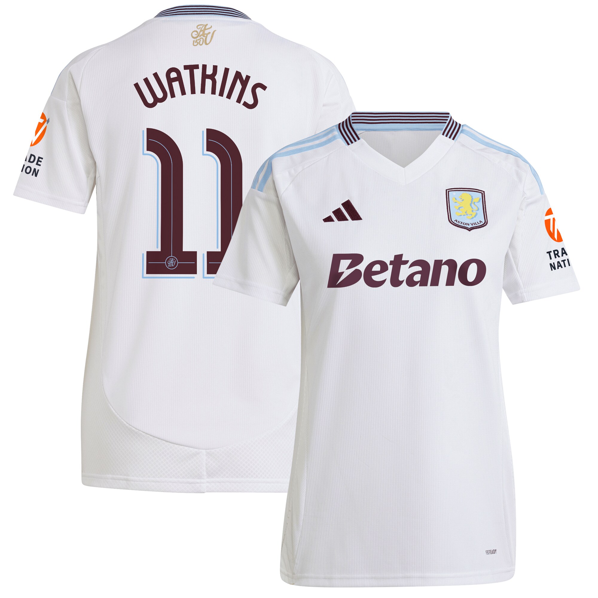 aston villa adidas away shirt 2024-25 – womens with watkins 11 cup printing Collection | Official Aston Villa Kits for Fans