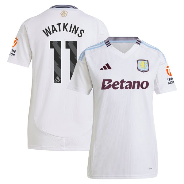 aston villa adidas away shirt 2024-25 – womens with watkins 11 printing Collection | Official Aston Villa Kits for Fans