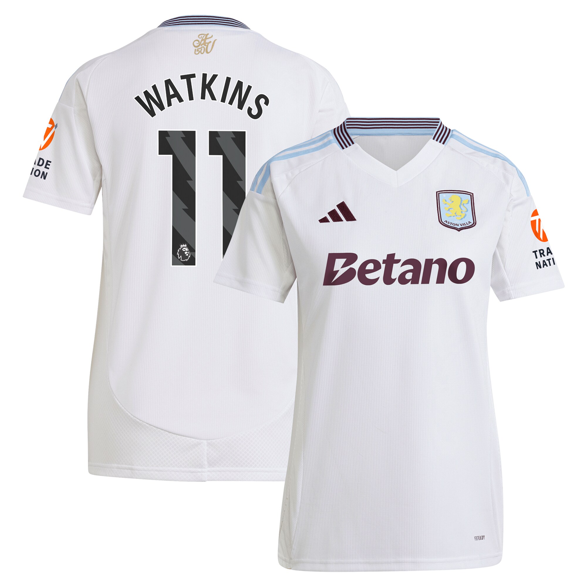 aston villa adidas away shirt 2024-25 – womens with watkins 11 printing Collection | Official Aston Villa Kits for Fans