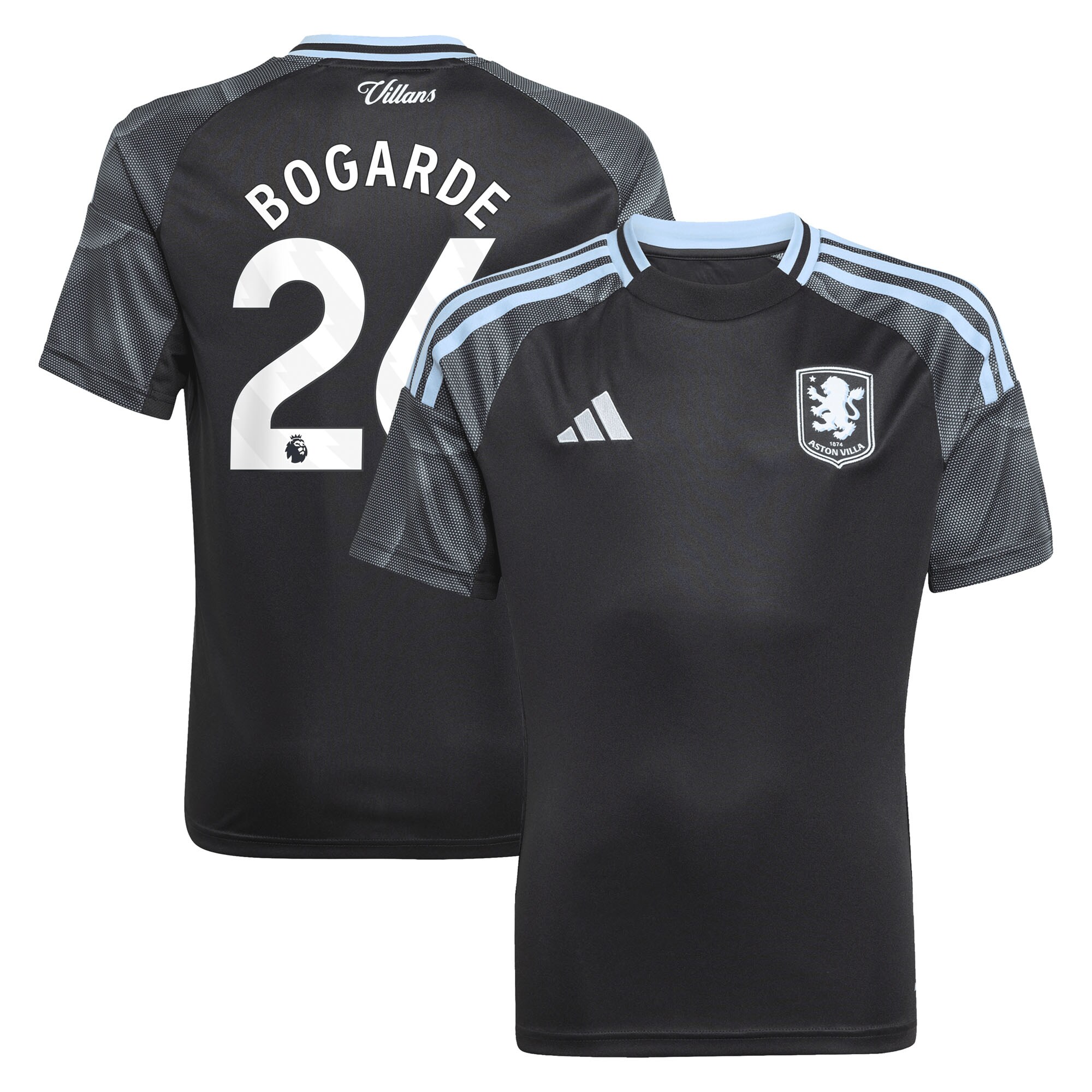 aston villa adidas away shirt 2025-26 – kids with bogarde 26 printing Collection | Official Aston Villa Kits for Fans
