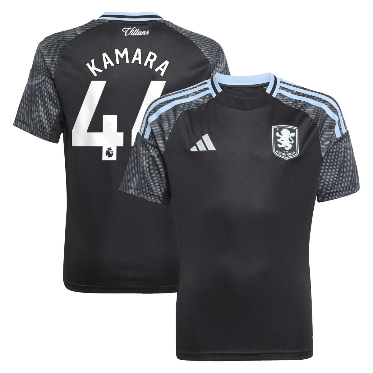 aston villa adidas away shirt 2025-26 – kids with kamara 44 printing Collection | Official Aston Villa Kits for Fans