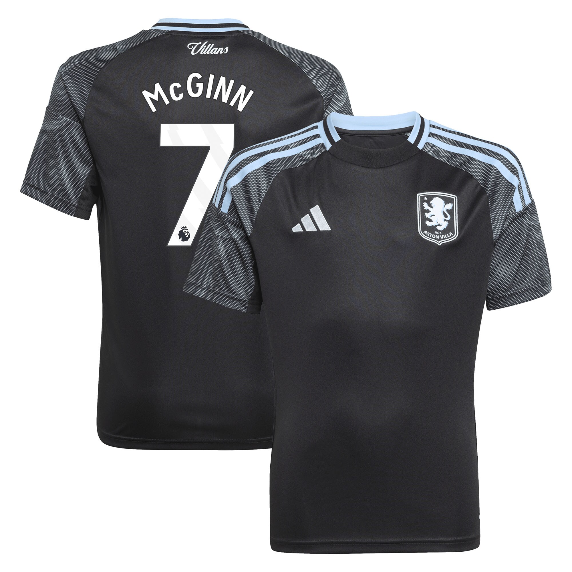 aston villa adidas away shirt 2025-26 – kids with mcginn 7 printing Collection | Official Aston Villa Kits for Fans