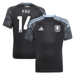 aston villa adidas away shirt 2025-26 – kids with pau 14 printing Collection | Official Aston Villa Kits for Fans
