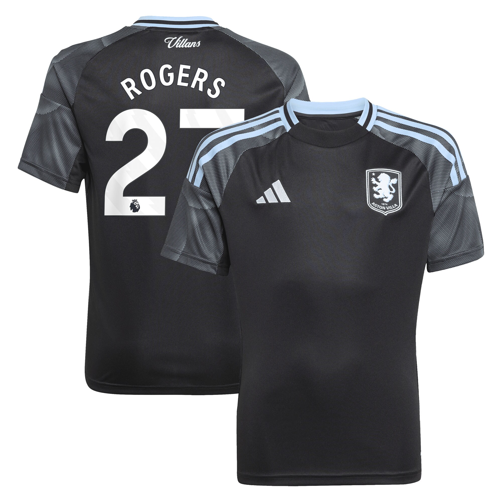 aston villa adidas away shirt 2025-26 – kids with rogers 27 printing Collection | Official Aston Villa Kits for Fans