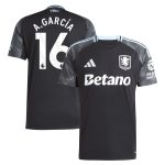 aston villa adidas away shirt 2025-26 with a.garcía 16 printing Collection | Official Aston Villa Kits for Fans