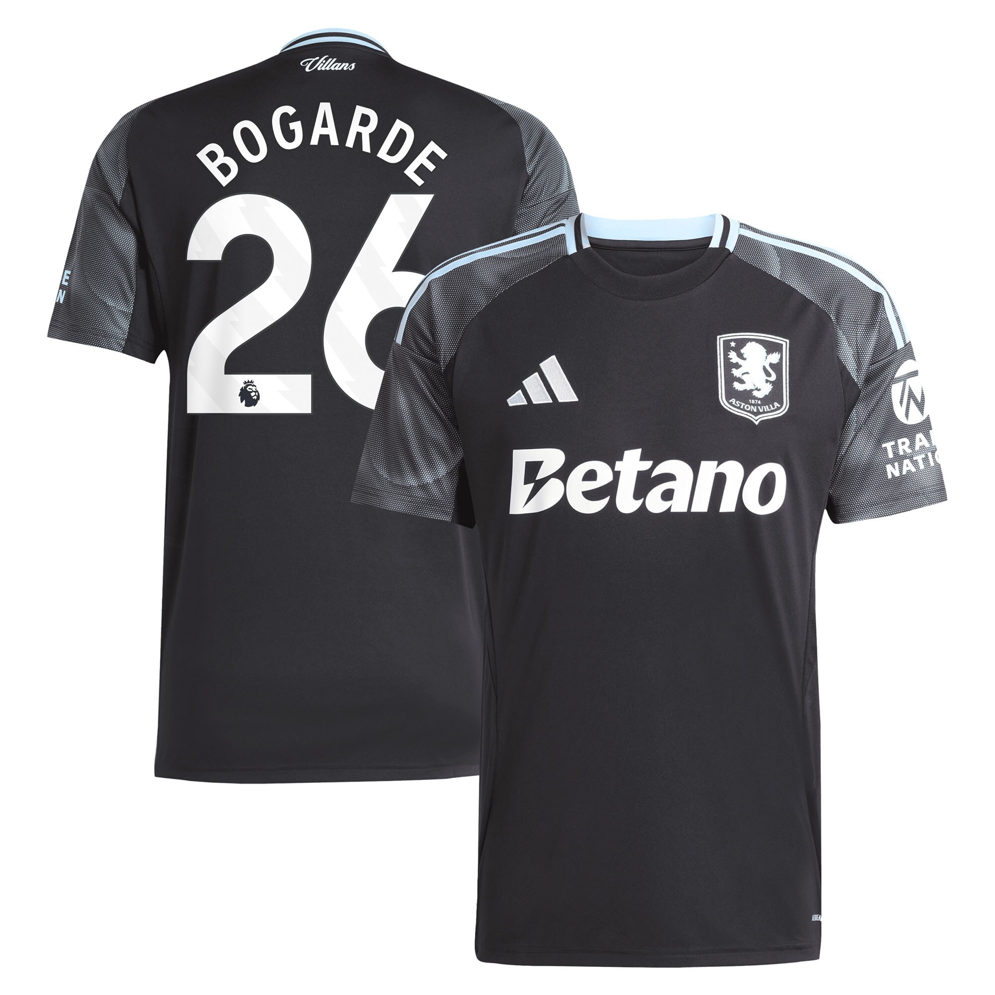 aston villa adidas away shirt 2025-26 with bogarde 26 printing Collection | Official Aston Villa Kits for Fans