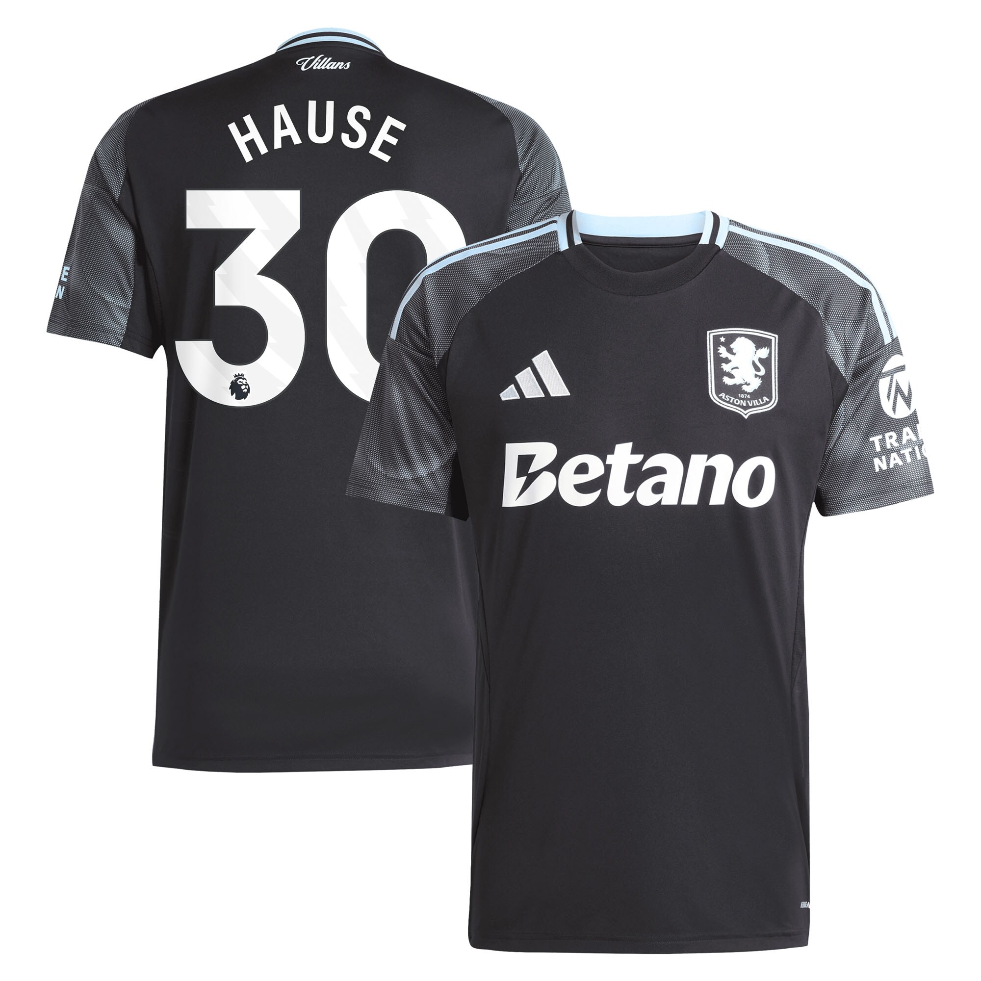 aston villa adidas away shirt 2025-26 with hause 30 printing Collection | Official Aston Villa Kits for Fans