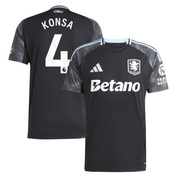 aston villa adidas away shirt 2025-26 with konsa 4 printing Collection | Official Aston Villa Kits for Fans