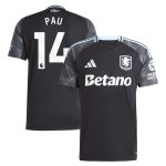 aston villa adidas away shirt 2025-26 with pau 14 printing Collection | Official Aston Villa Kits for Fans