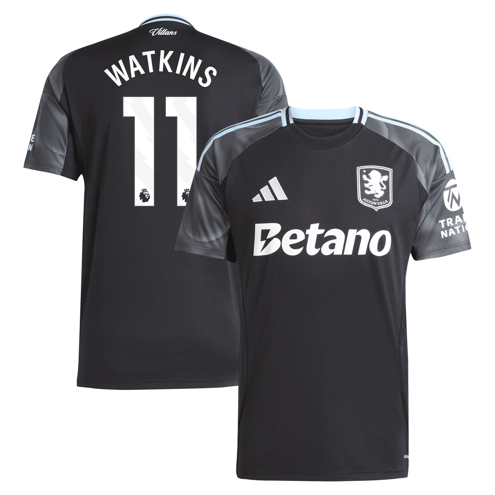 aston villa adidas away shirt 2025-26 with watkins 11 printing Collection | Official Aston Villa Kits for Fans