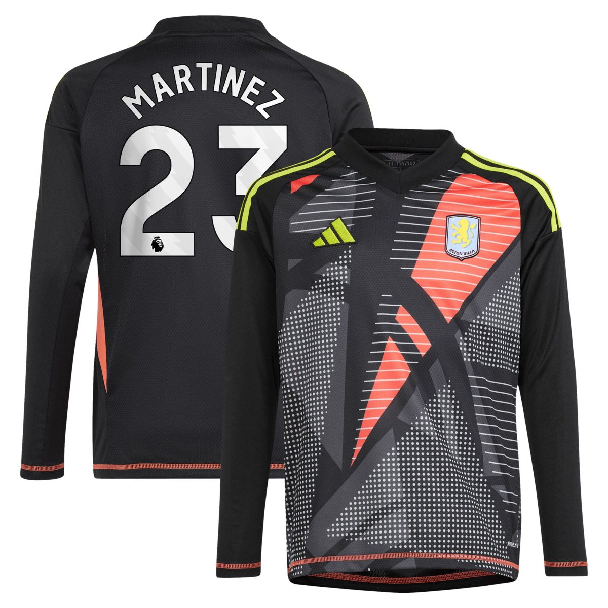 aston villa adidas goalkeeper shirt 2024-25 – long sleeve – kids with martinez 23 printing – 202029325 Collection | Official Aston Villa Kits for Fans