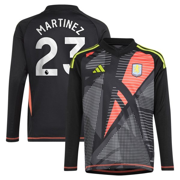 aston villa adidas goalkeeper shirt 2024-25 – long sleeve – kids with martinez 23 printing – 202029325 Collection | Official Aston Villa Kits for Fans
