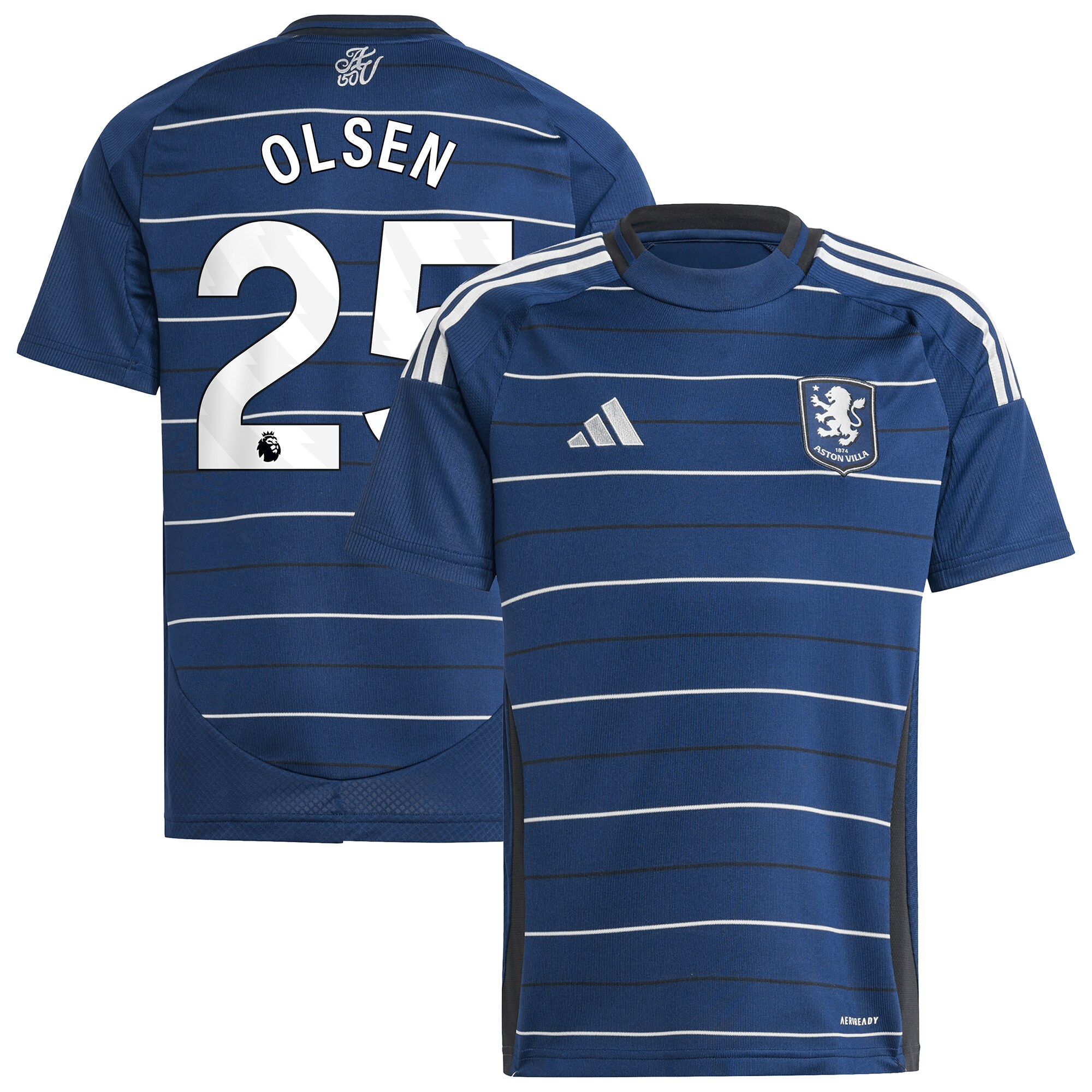 aston villa adidas goalkeeper shirt 2024-25 – long sleeve – kids with olsen 25 printing – 202030994 Collection | Official Aston Villa Kits for Fans