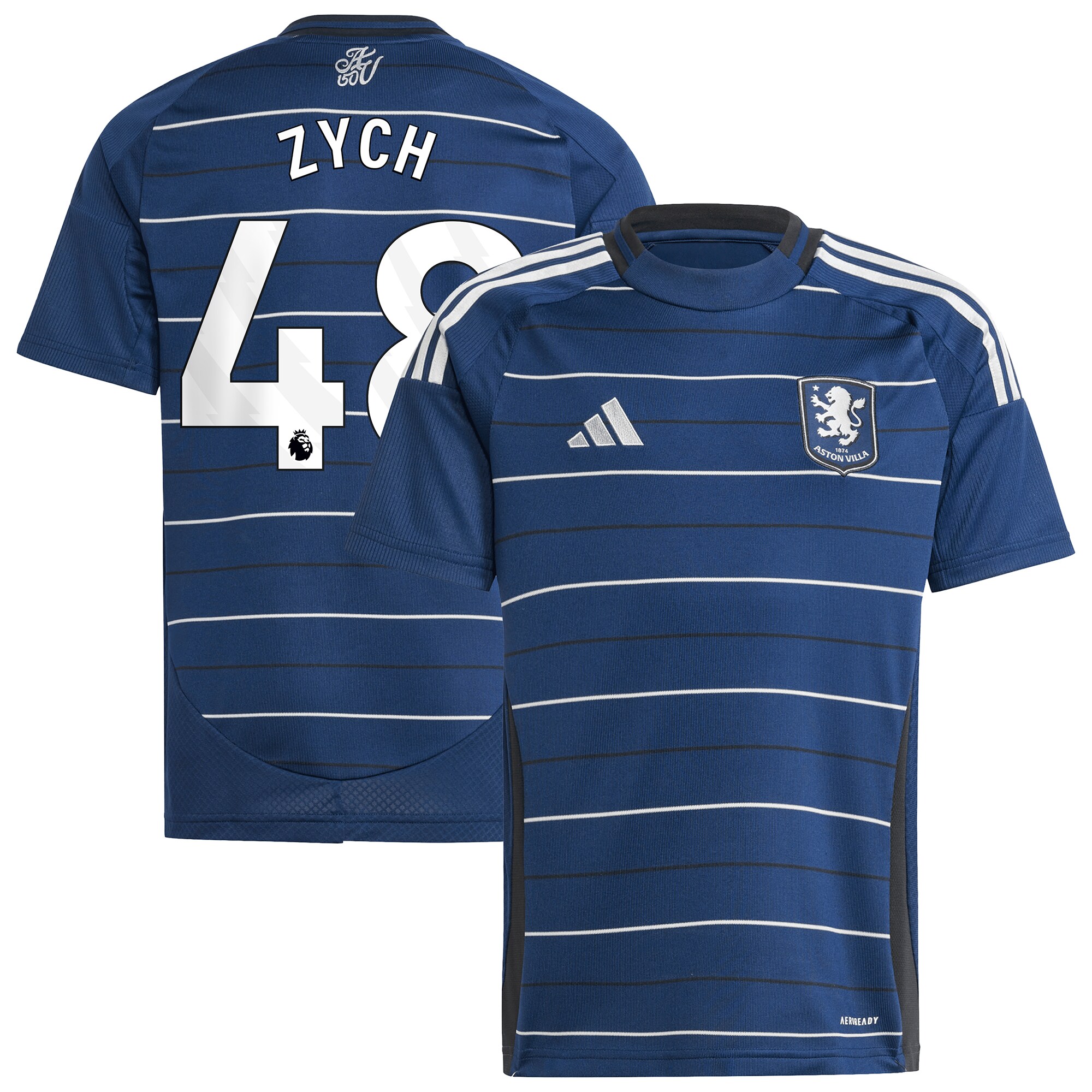 aston villa adidas goalkeeper shirt 2024-25 – long sleeve – kids with zych 48 printing – 202153095 Collection | Official Aston Villa Kits for Fans