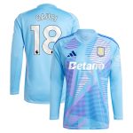 aston villa adidas goalkeeper shirt 2024-25 – long sleeve with gauci 18 printing – 202030982 Collection | Official Aston Villa Kits for Fans