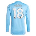 aston villa adidas goalkeeper shirt 2024-25 – long sleeve with gauci 18 printing – 202030982 Collection | Official Aston Villa Kits for Fans