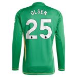 aston villa adidas goalkeeper shirt 2024-25 – long sleeve with olsen 25 printing Collection | Official Aston Villa Kits for Fans
