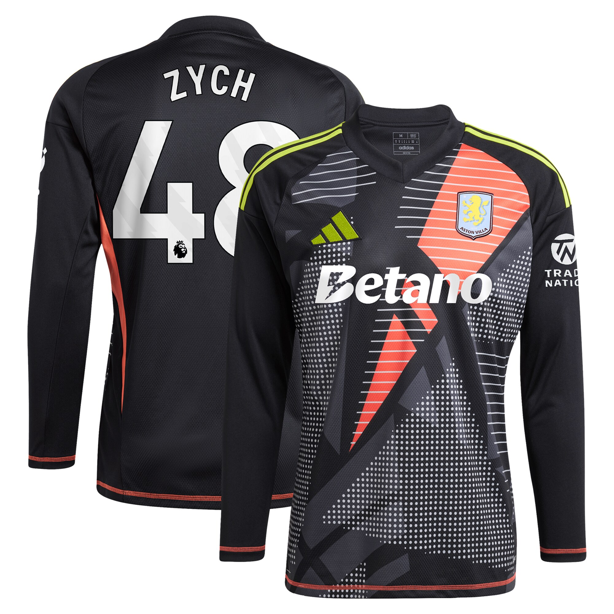 aston villa adidas goalkeeper shirt 2024-25 – long sleeve with zych 48 printing – 202153090 Collection | Official Aston Villa Kits for Fans