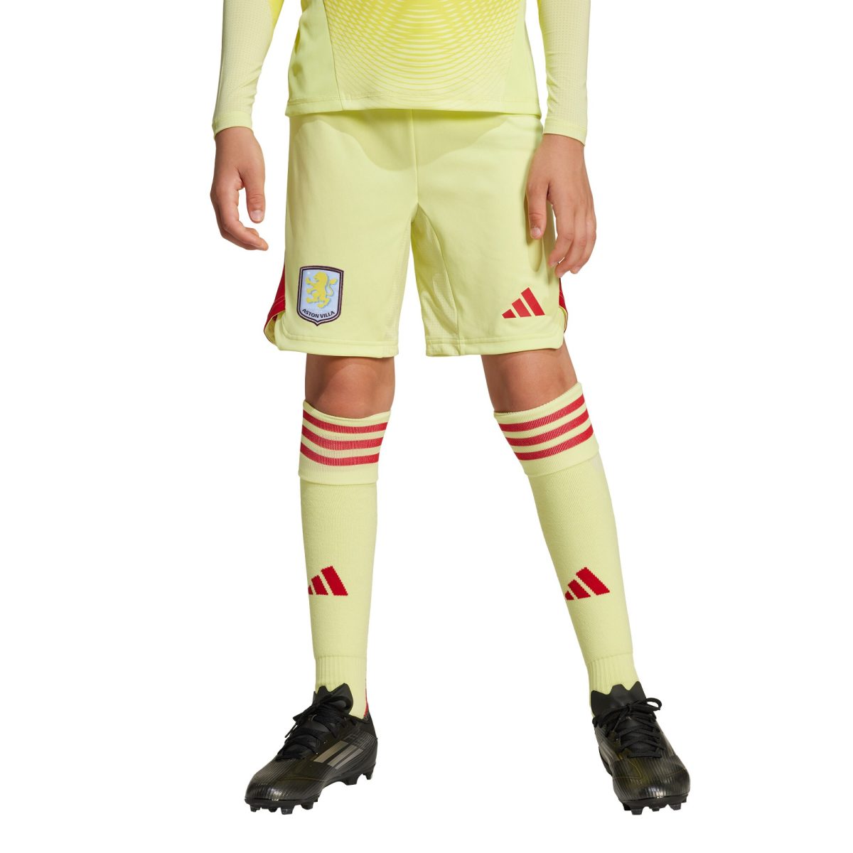 aston villa adidas goalkeeper shorts 2025-26 – kids Collection | Official Aston Villa Kits for Fans