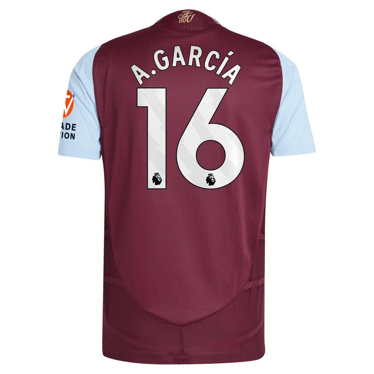 aston villa adidas home authentic shirt 2024-25 with a.garcía 16 printing Collection | Official Aston Villa Kits for Fans