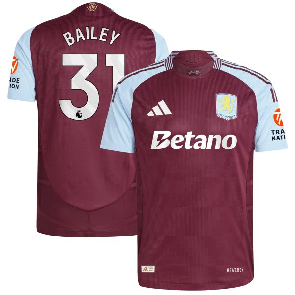 aston villa adidas home authentic shirt 2024-25 with bailey 31 printing Collection | Official Aston Villa Kits for Fans