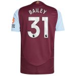 aston villa adidas home authentic shirt 2024-25 with bailey 31 printing Collection | Official Aston Villa Kits for Fans