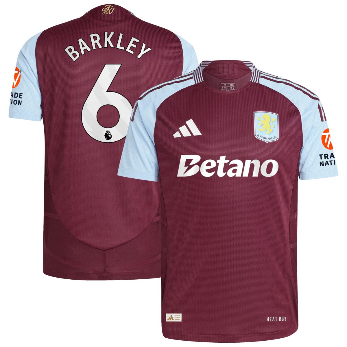 aston villa adidas home authentic shirt 2024-25 with barkley 6 printing Collection | Official Aston Villa Kits for Fans
