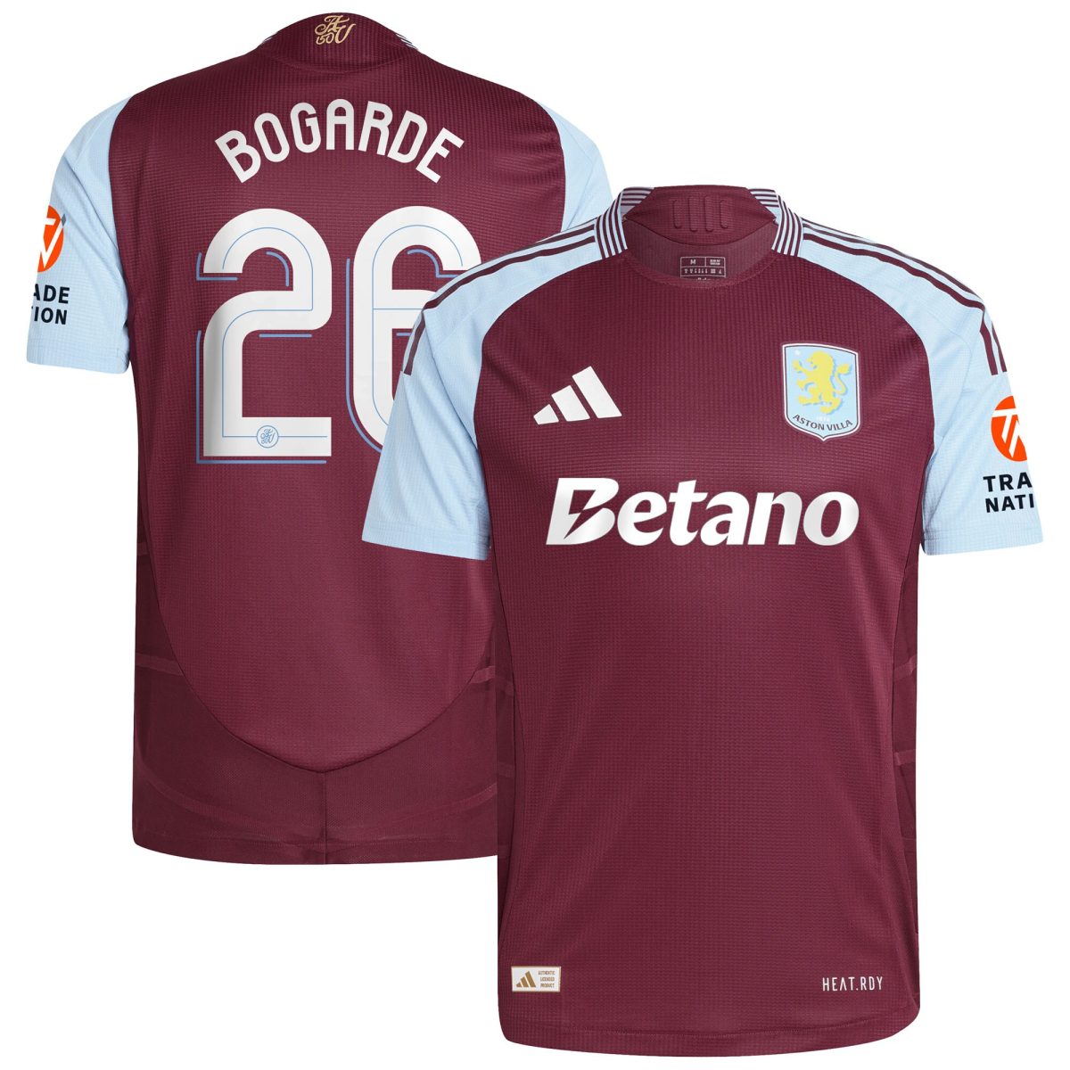 aston villa adidas home authentic shirt 2024-25 with bogarde 26 cup printing Collection | Official Aston Villa Kits for Fans