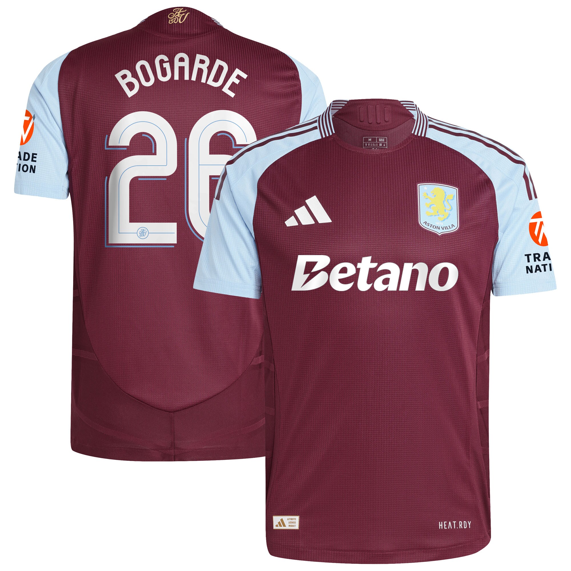 aston villa adidas home authentic shirt 2024-25 with bogarde 26 cup printing Collection | Official Aston Villa Kits for Fans