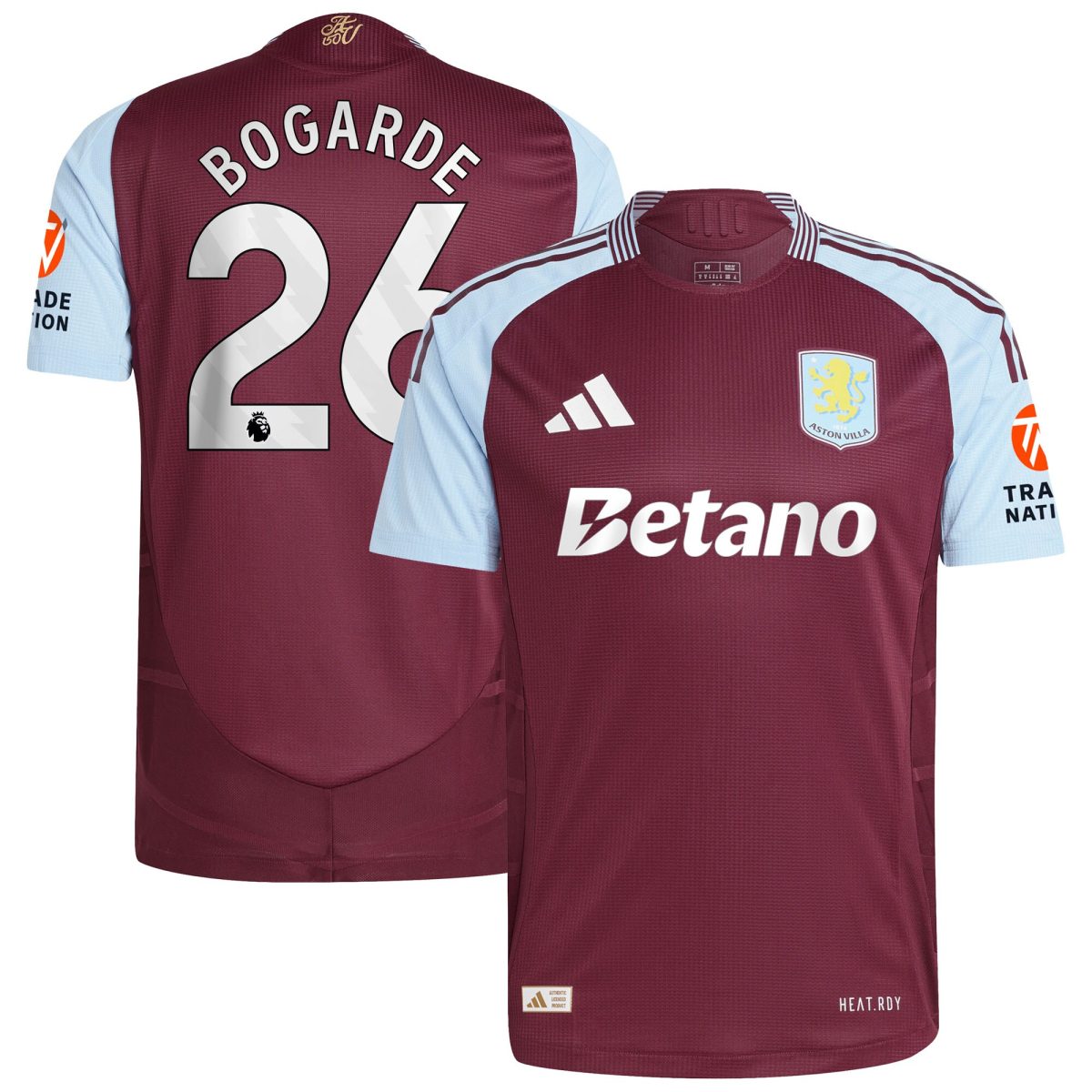 aston villa adidas home authentic shirt 2024-25 with bogarde 26 printing Collection | Official Aston Villa Kits for Fans