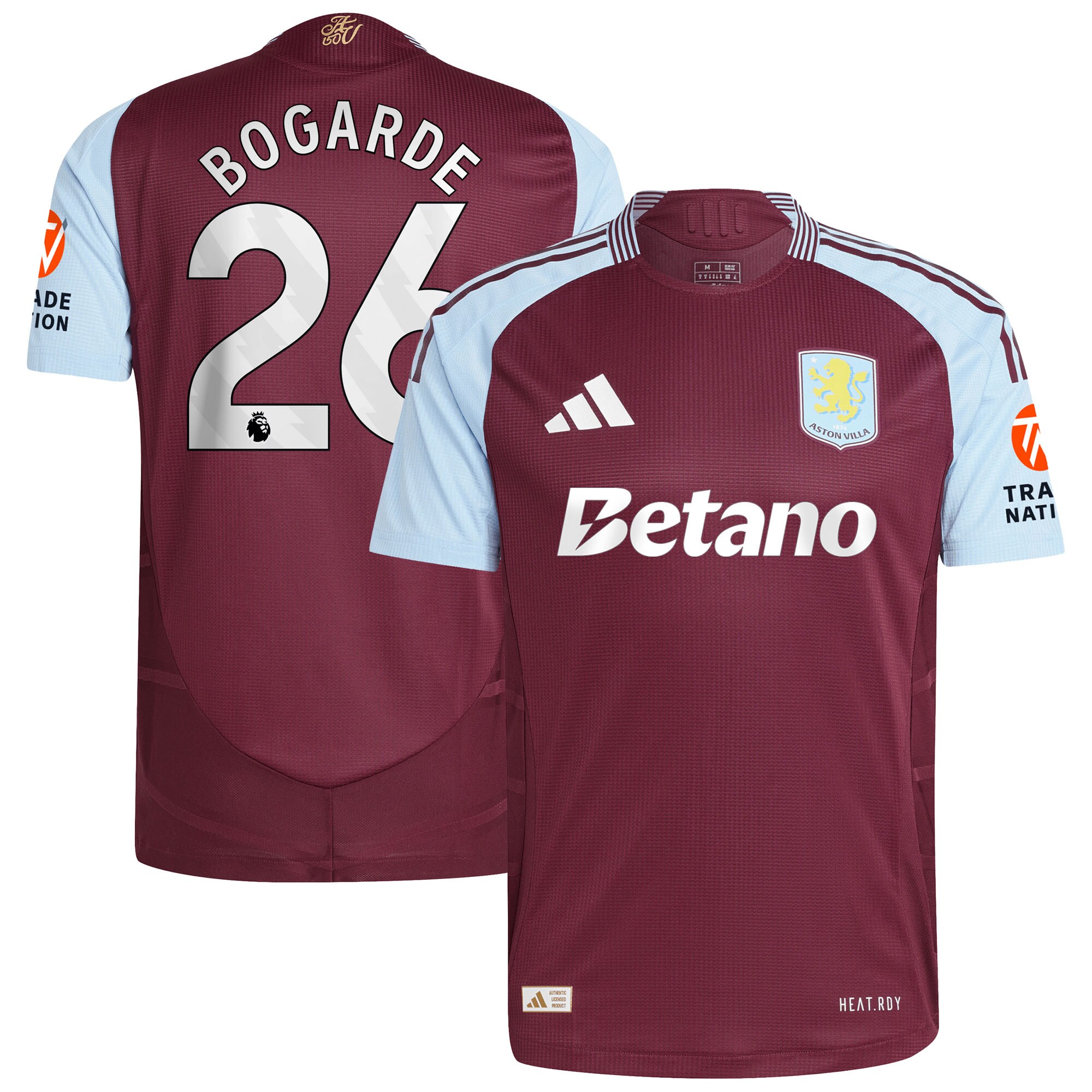 aston villa adidas home authentic shirt 2024-25 with bogarde 26 printing Collection | Official Aston Villa Kits for Fans