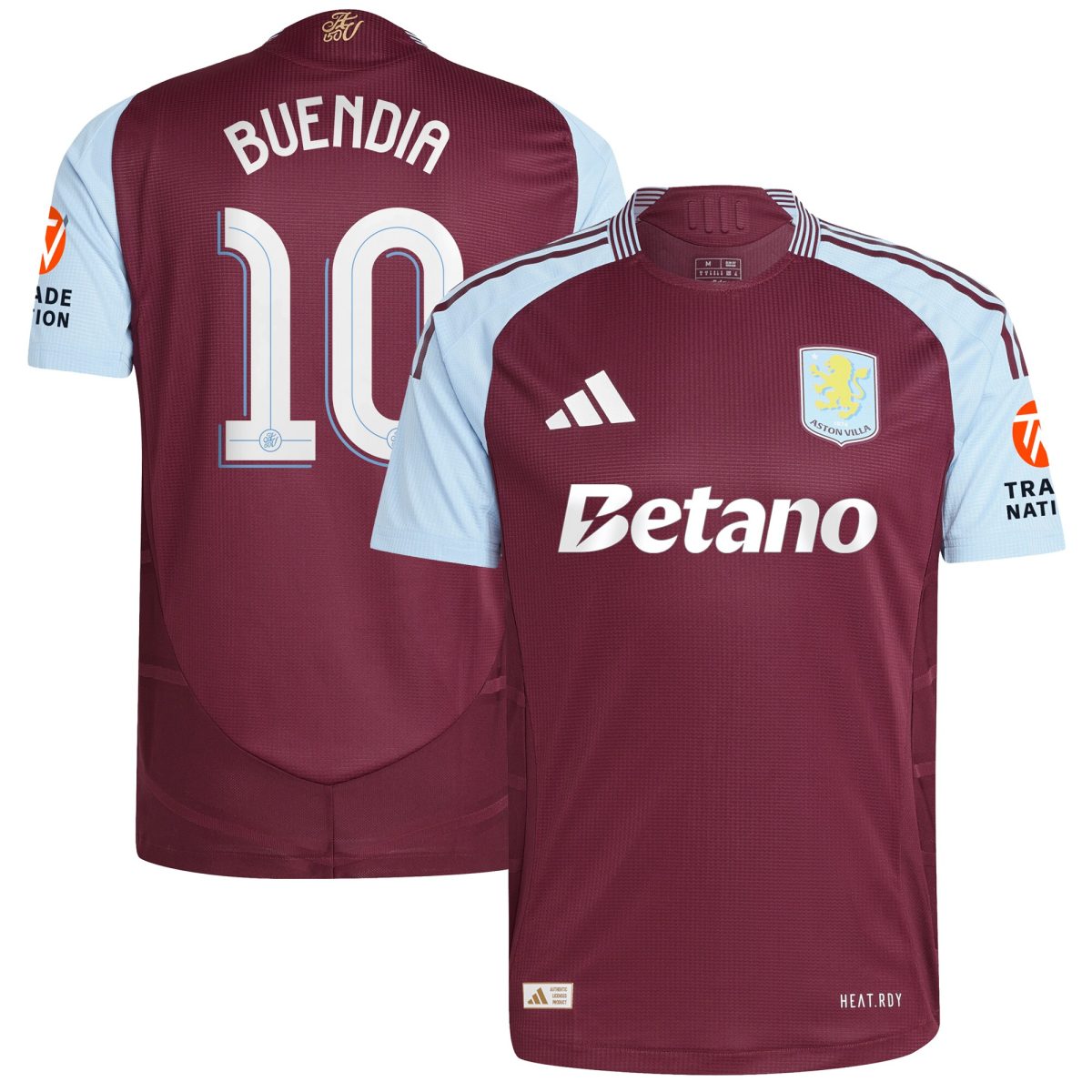 aston villa adidas home authentic shirt 2024-25 with buendia 10 cup printing Collection | Official Aston Villa Kits for Fans