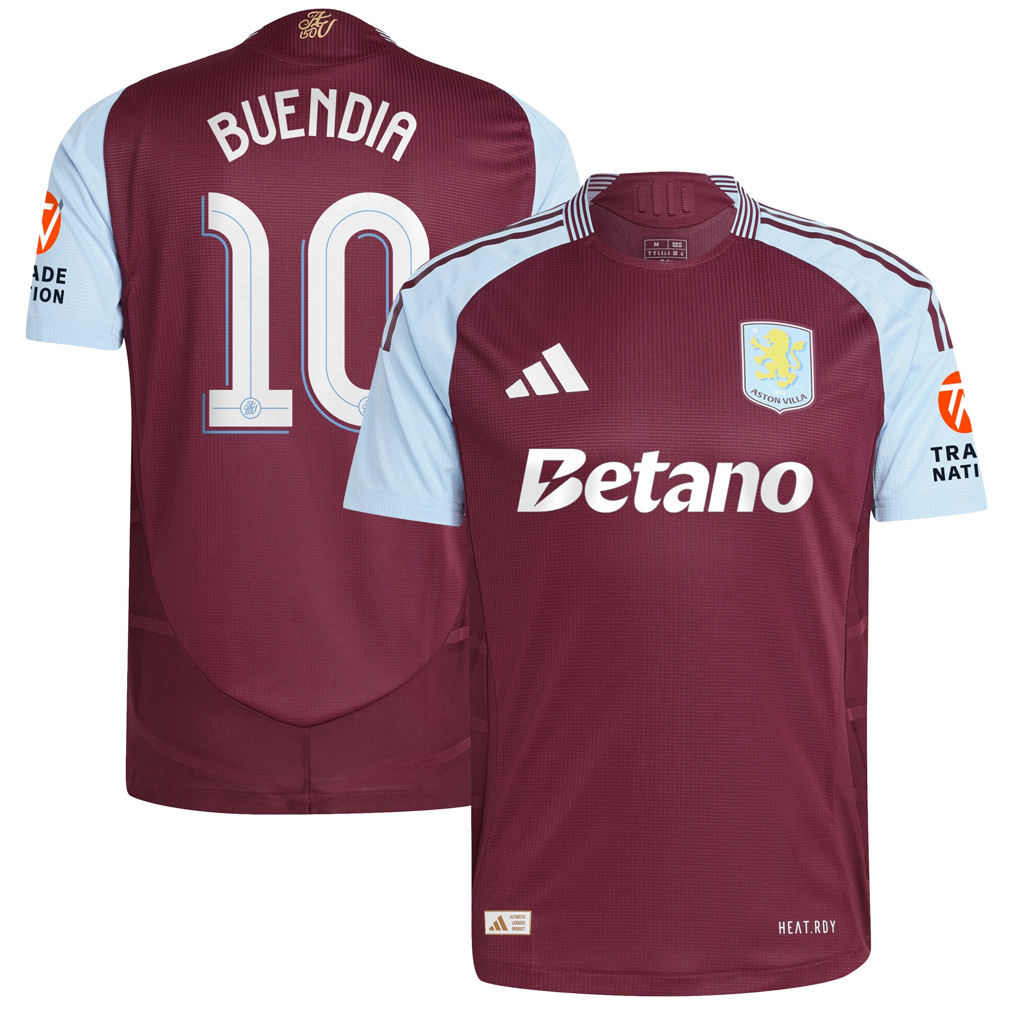 aston villa adidas home authentic shirt 2024-25 with buendia 10 cup printing Collection | Official Aston Villa Kits for Fans