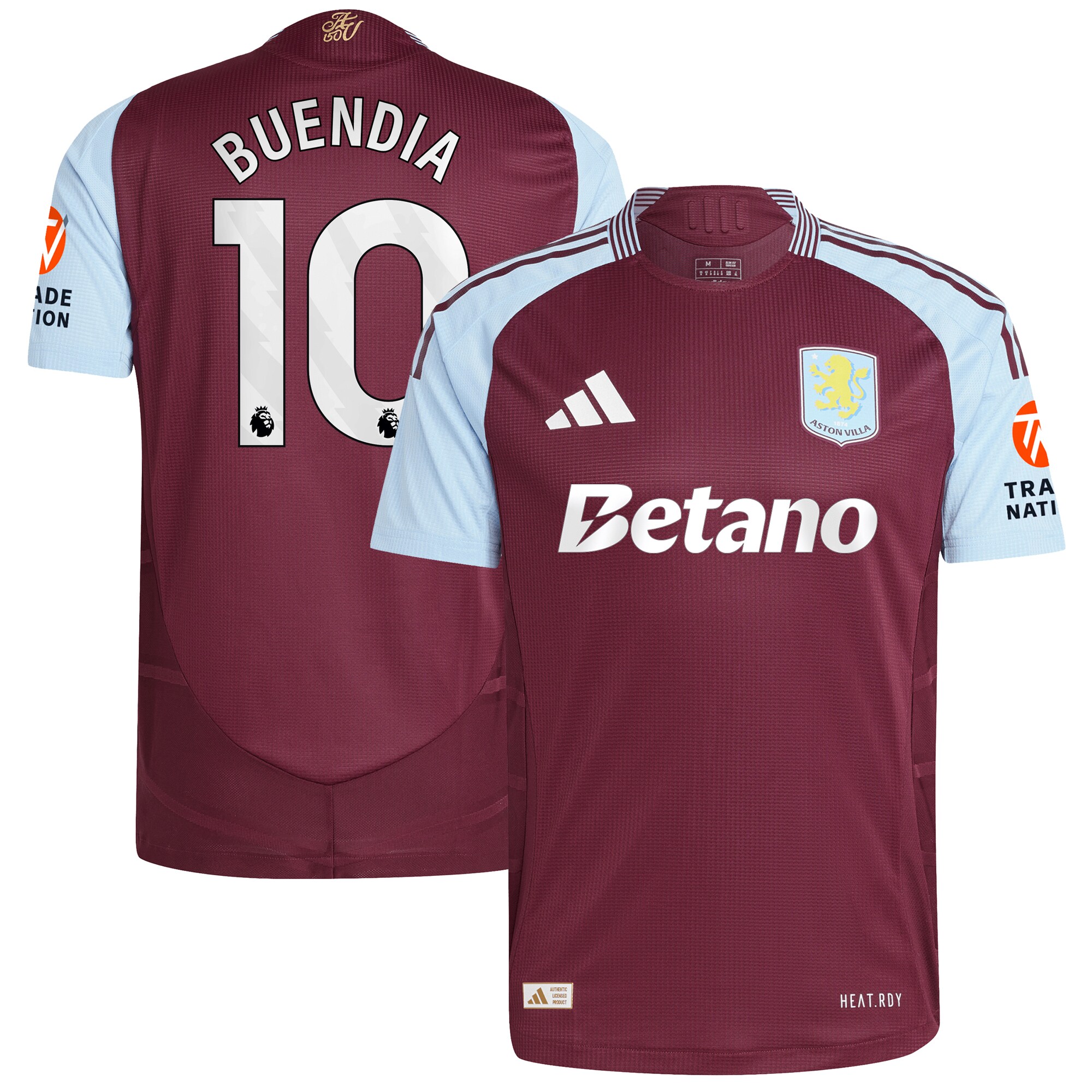 aston villa adidas home authentic shirt 2024-25 with buendia 10 printing Collection | Official Aston Villa Kits for Fans