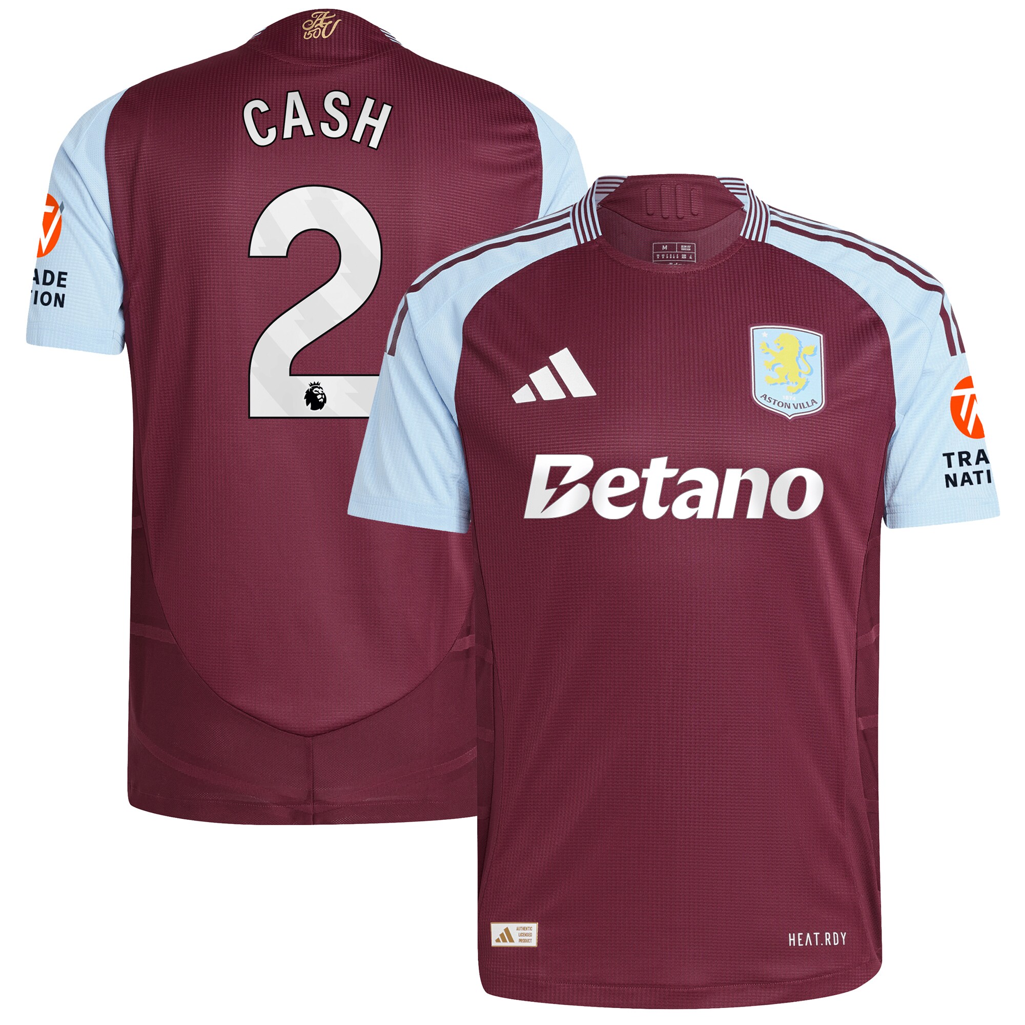 aston villa adidas home authentic shirt 2024-25 with cash 2 printing Collection | Official Aston Villa Kits for Fans