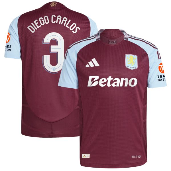 aston villa adidas home authentic shirt 2024-25 with diego carlos 3 cup printing Collection | Official Aston Villa Kits for Fans