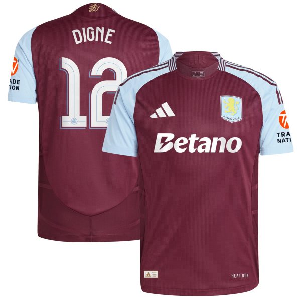 aston villa adidas home authentic shirt 2024-25 with digne 12 cup printing Collection | Official Aston Villa Kits for Fans