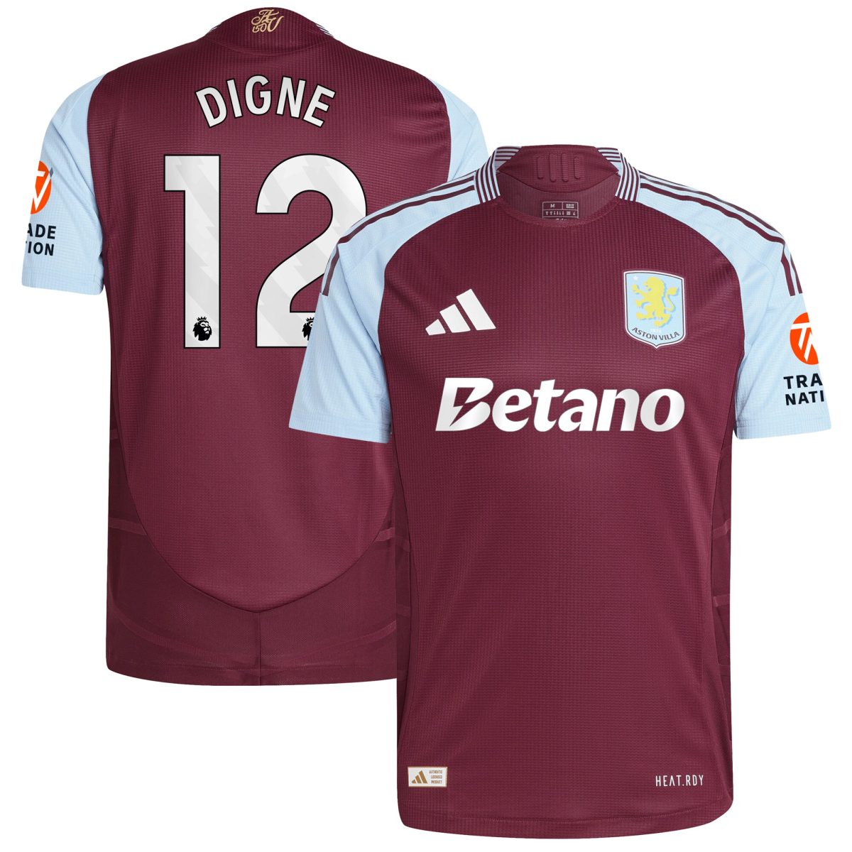 aston villa adidas home authentic shirt 2024-25 with digne 12 printing Collection | Official Aston Villa Kits for Fans