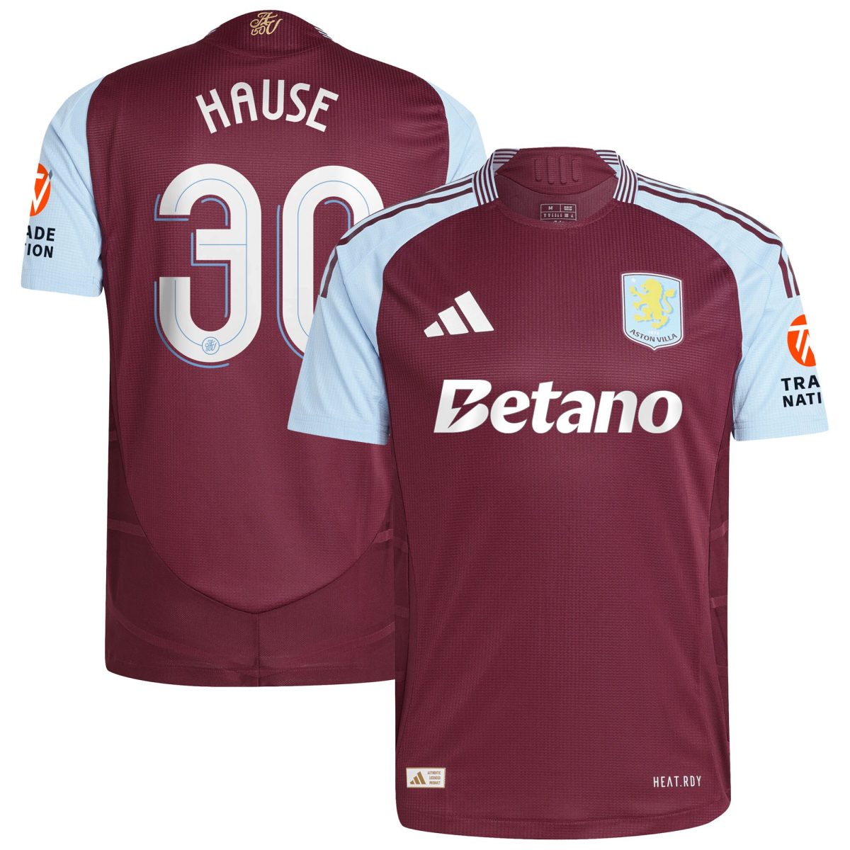 aston villa adidas home authentic shirt 2024-25 with hause 30 cup printing Collection | Official Aston Villa Kits for Fans