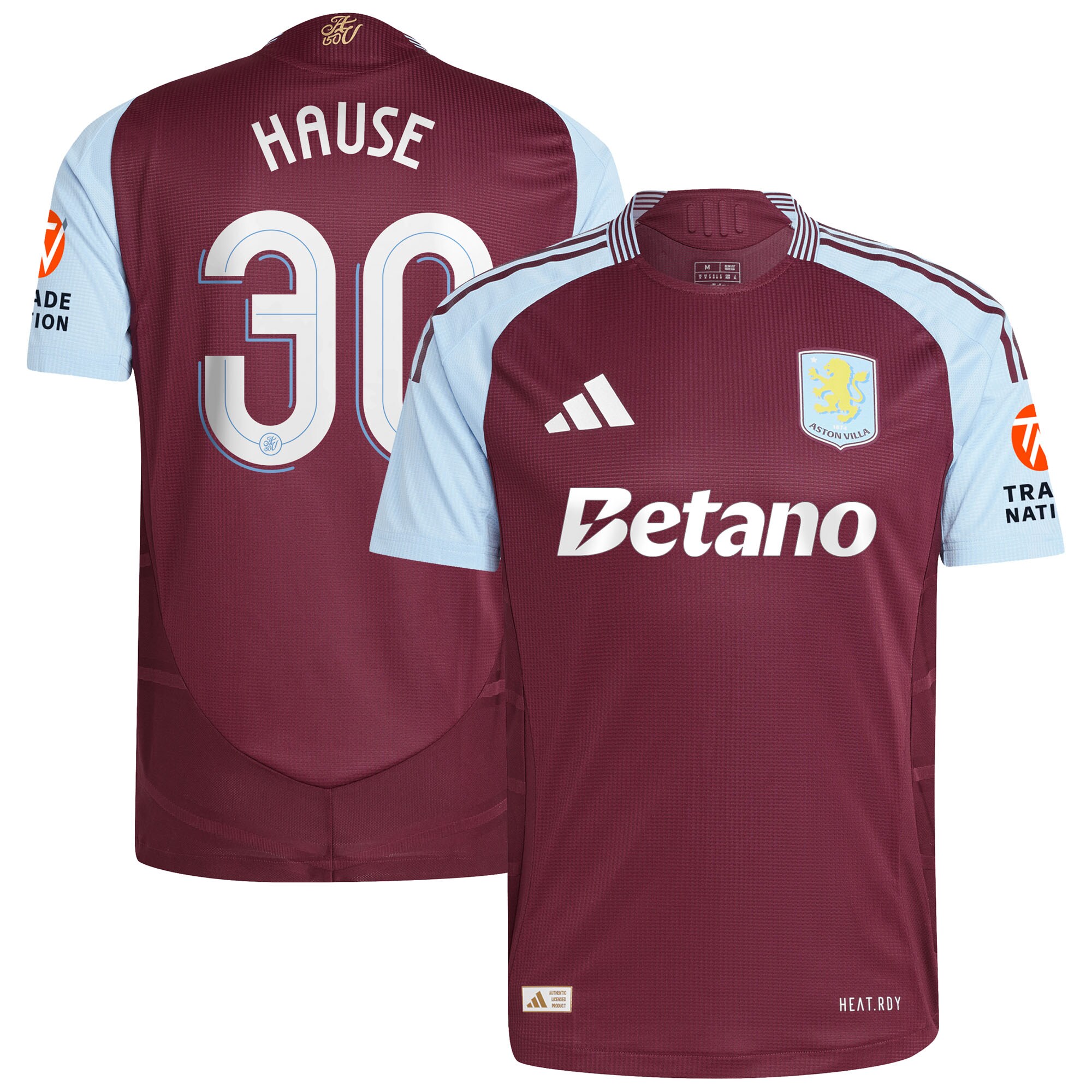 aston villa adidas home authentic shirt 2024-25 with hause 30 cup printing Collection | Official Aston Villa Kits for Fans