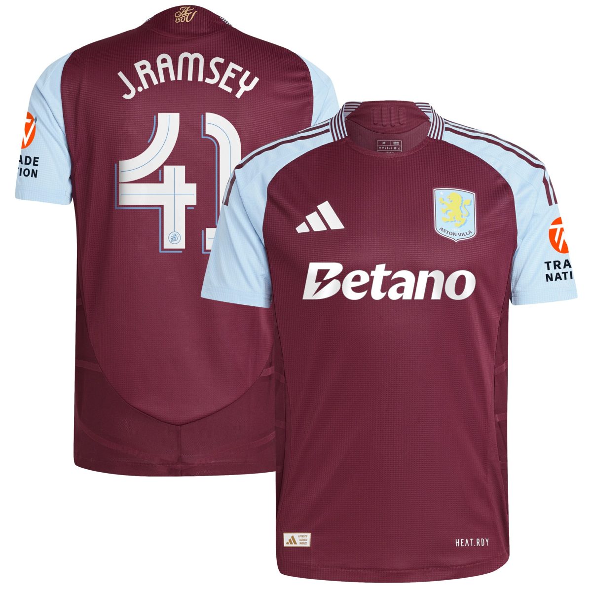 aston villa adidas home authentic shirt 2024-25 with j. ramsey 41 cup printing Collection | Official Aston Villa Kits for Fans
