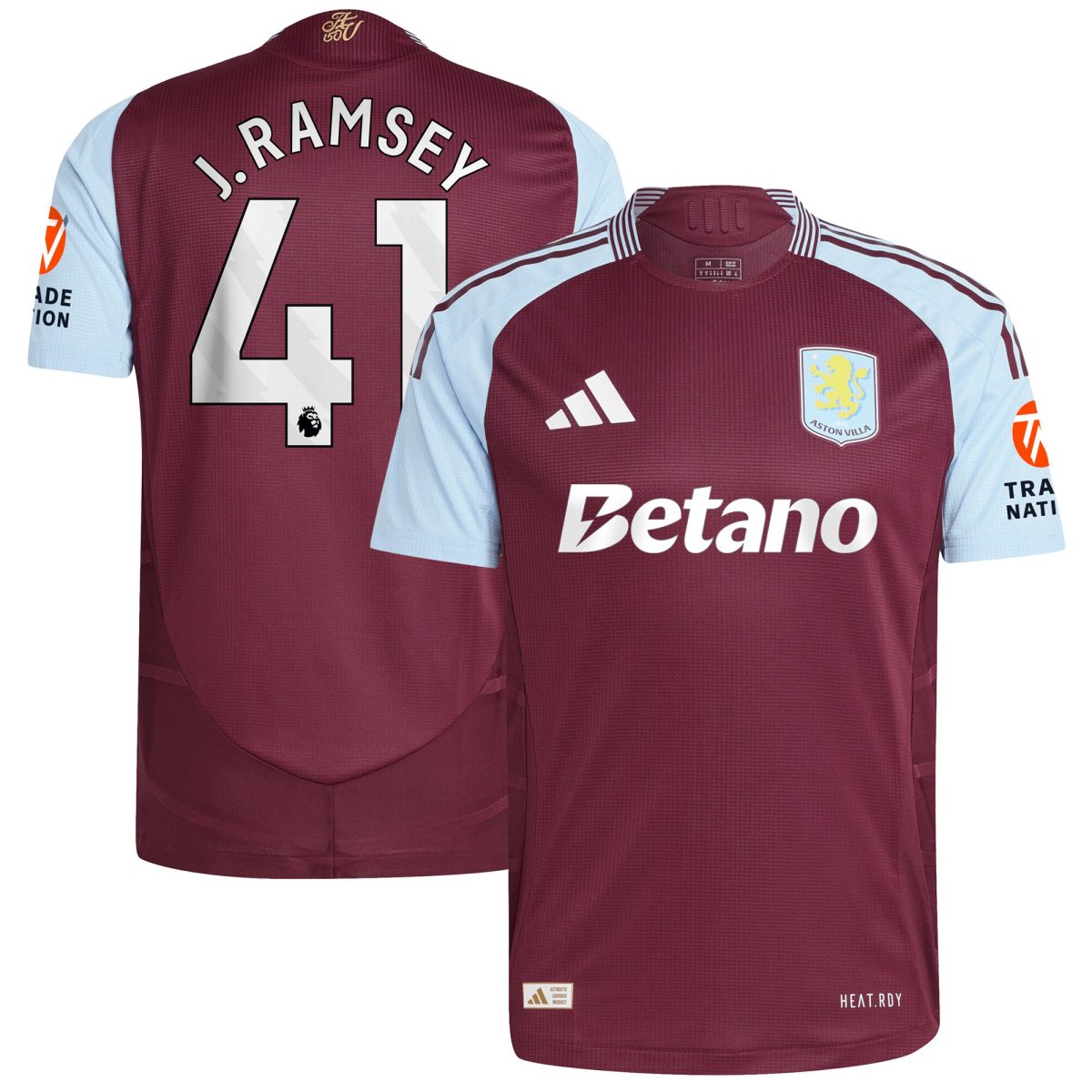 aston villa adidas home authentic shirt 2024-25 with j. ramsey 41 printing Collection | Official Aston Villa Kits for Fans
