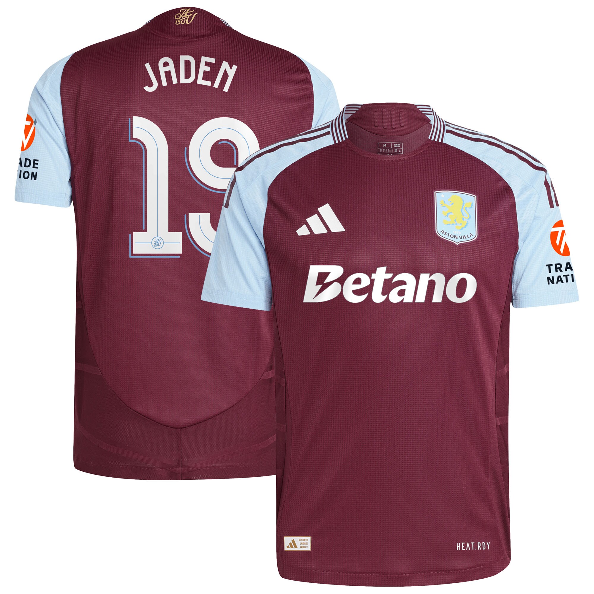 aston villa adidas home authentic shirt 2024-25 with jaden 19 cup printing Collection | Official Aston Villa Kits for Fans