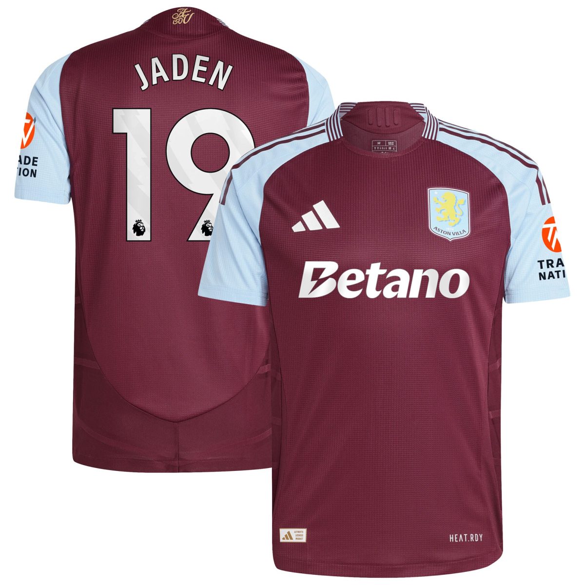 aston villa adidas home authentic shirt 2024-25 with jaden 19 printing Collection | Official Aston Villa Kits for Fans