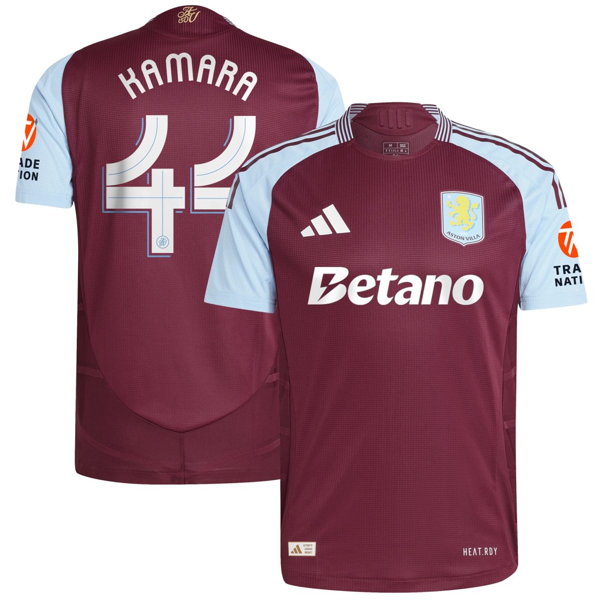 aston villa adidas home authentic shirt 2024-25 with kamara 44 cup printing Collection | Official Aston Villa Kits for Fans