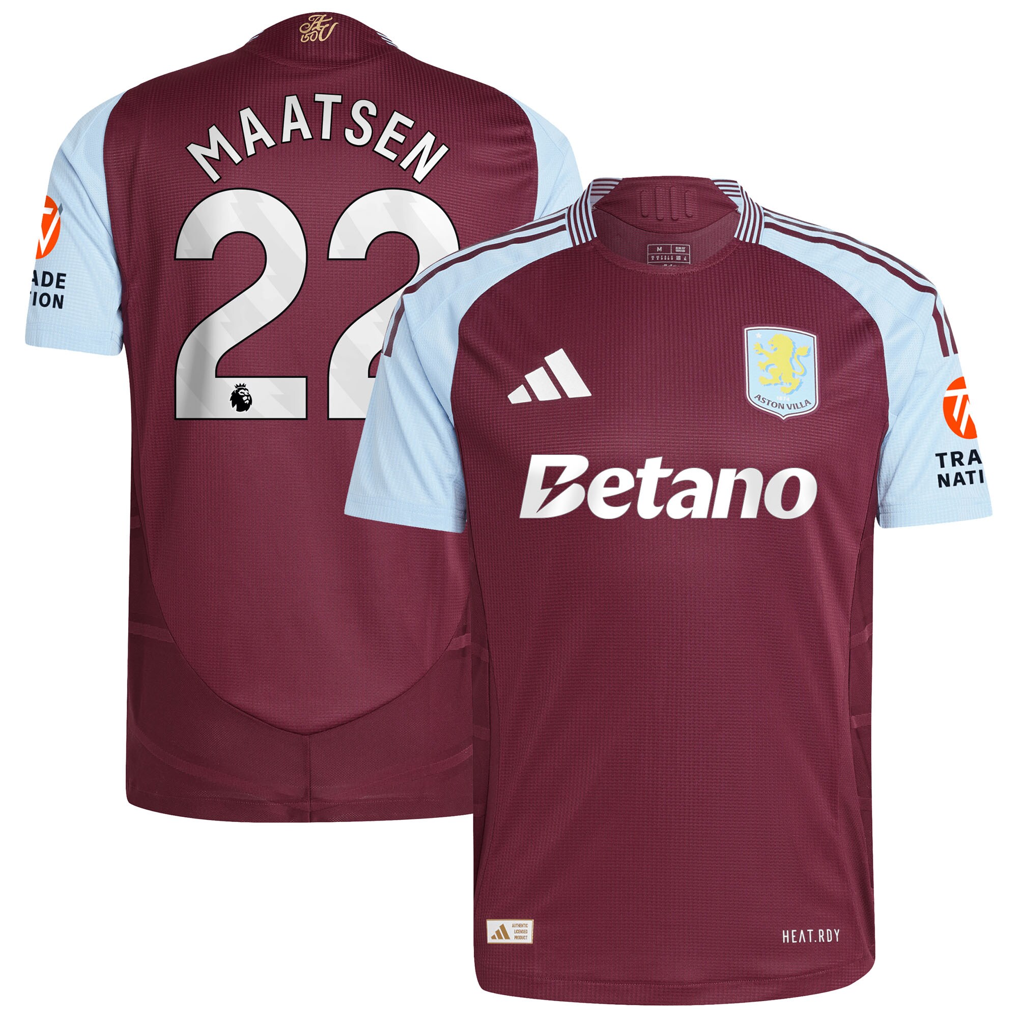 aston villa adidas home authentic shirt 2024-25 with maatsen 22 printing Collection | Official Aston Villa Kits for Fans